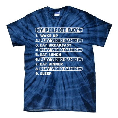 Perfect Day Gamer For Teen Brother Video Games Funny Tie-Dye T-Shirt