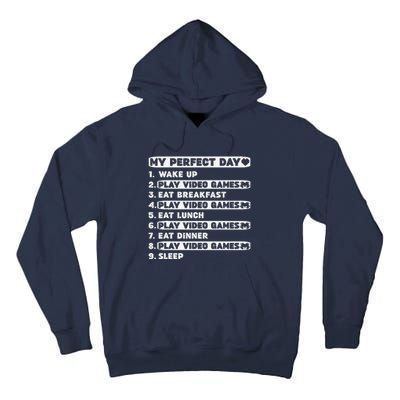 Perfect Day Gamer For Teen Brother Video Games Funny Tall Hoodie