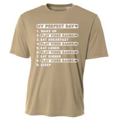 Perfect Day Gamer For Teen Brother Video Games Funny Cooling Performance Crew T-Shirt