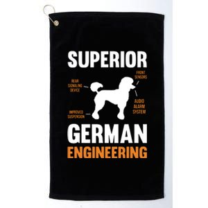 Poodle Dog Gifts Funny Superior German Engineering Platinum Collection Golf Towel