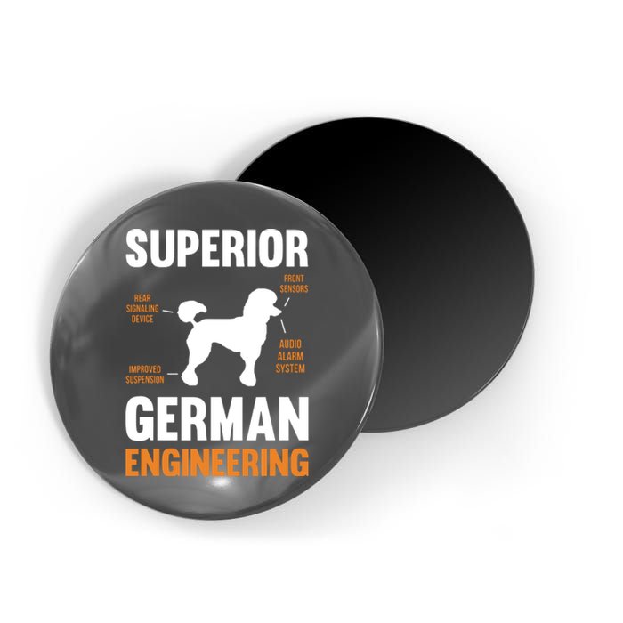 Poodle Dog Gifts Funny Superior German Engineering Magnet