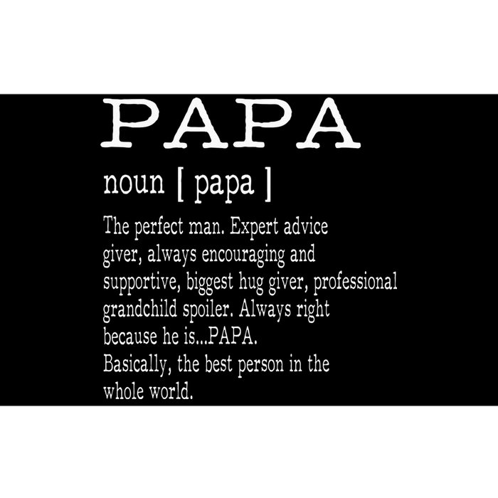 Papa Definition Grandpa Fathers Day Gifts Men Bumper Sticker