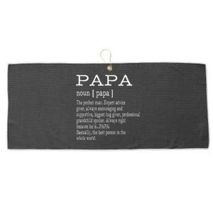 Papa Definition Grandpa Fathers Day Gifts Men Large Microfiber Waffle Golf Towel