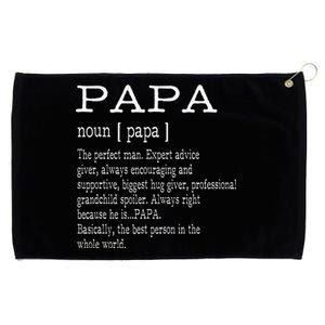 Papa Definition Grandpa Fathers Day Gifts Men Grommeted Golf Towel