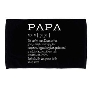 Papa Definition Grandpa Fathers Day Gifts Men Microfiber Hand Towel