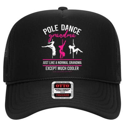 Pole Dance Grandma Dancer Mother's Day Pole Fitness High Crown Mesh Back Trucker Hat