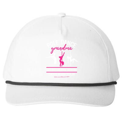 Pole Dance Grandma Dancer Mother's Day Pole Fitness Funny Gift Snapback Five-Panel Rope Hat