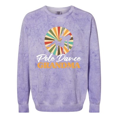 Pole Dance Grandma Pole Fitness Mother's Day Dancer Gift Colorblast Crewneck Sweatshirt