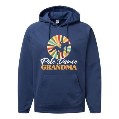 Pole Dance Grandma Pole Fitness Mother's Day Dancer Gift Performance Fleece Hoodie