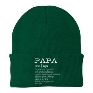 Papa Definition Grandpa FatherS Day Knit Cap Winter Beanie