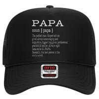 Papa Definition Grandpa FatherS Day High Crown Mesh Back Trucker Hat