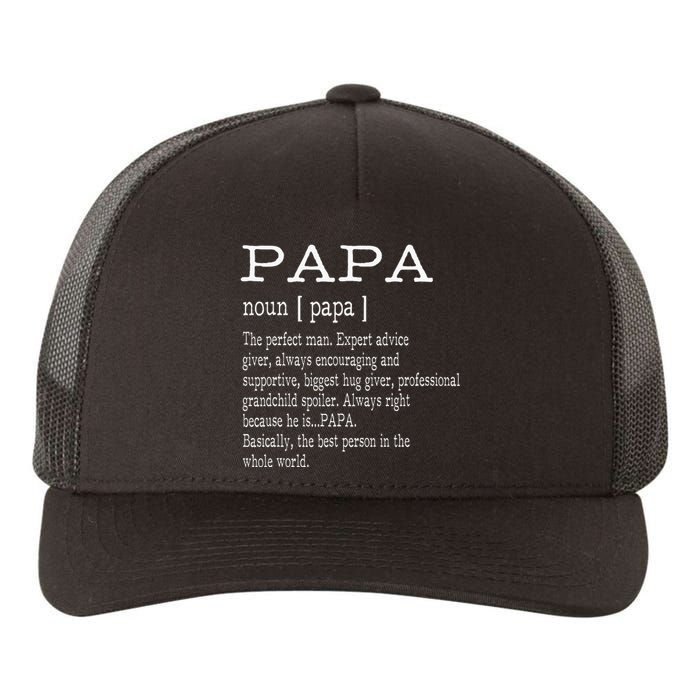 Papa Definition Grandpa FatherS Day Yupoong Adult 5-Panel Trucker Hat