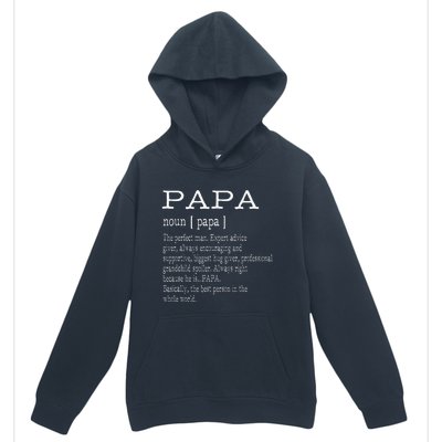 Papa Definition Grandpa FatherS Day Urban Pullover Hoodie