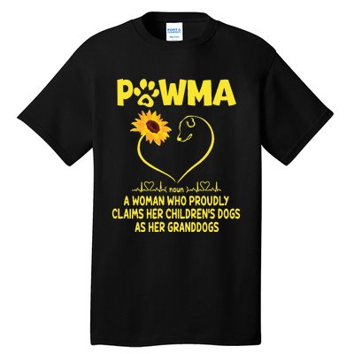 Pawma Definition Grandma Paw Mama Gift Funny For Dog Lovers  Tall T-Shirt