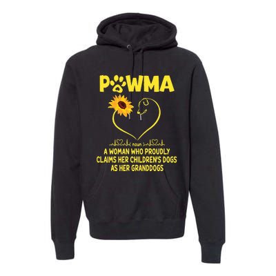 Pawma Definition Grandma Paw Mama Gift Funny For Dog Lovers  Premium Hoodie