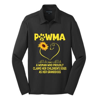 Pawma Definition Grandma Paw Mama Gift Funny For Dog Lovers  Silk Touch Performance Long Sleeve Polo