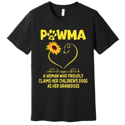 Pawma Definition Grandma Paw Mama Gift Funny For Dog Lovers  Premium T-Shirt