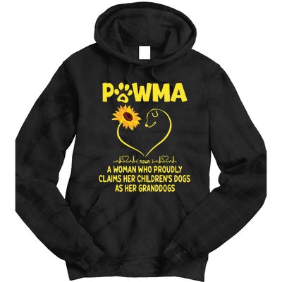 Pawma Definition Grandma Paw Mama Gift Funny For Dog Lovers  Tie Dye Hoodie