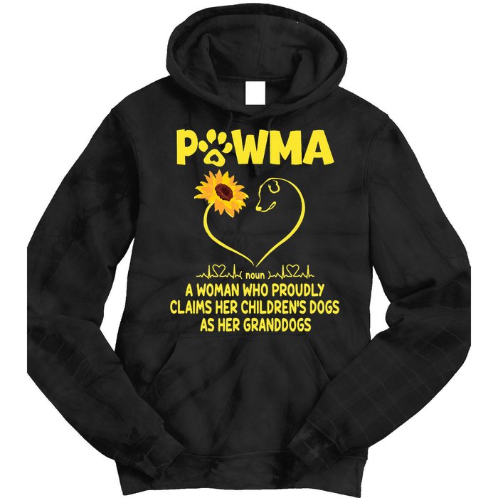 Pawma Definition Grandma Paw Mama Gift Funny For Dog Lovers  Tie Dye Hoodie