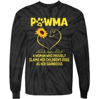 Pawma Definition Grandma Paw Mama Gift Funny For Dog Lovers  Tie-Dye Long Sleeve Shirt