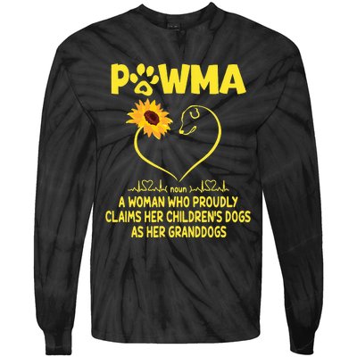 Pawma Definition Grandma Paw Mama Gift Funny For Dog Lovers  Tie-Dye Long Sleeve Shirt