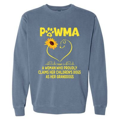 Pawma Definition Grandma Paw Mama Gift Funny For Dog Lovers  Garment-Dyed Sweatshirt