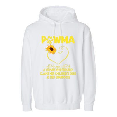 Pawma Definition Grandma Paw Mama Gift Funny For Dog Lovers  Garment-Dyed Fleece Hoodie