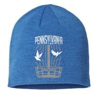 Pennsylvania Disc Golf Player Breaking Chains Birdie Gift Sustainable Beanie