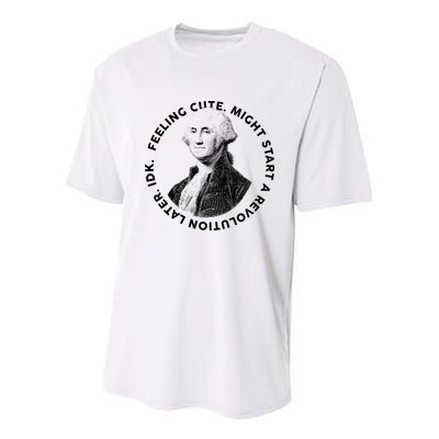 PresidentS Day George Washington Founding Feeling Cute Youth Performance Sprint T-Shirt