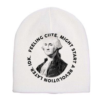 PresidentS Day George Washington Founding Feeling Cute Short Acrylic Beanie