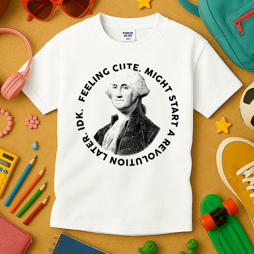 PresidentS Day George Washington Founding Feeling Cute Kids T-Shirt