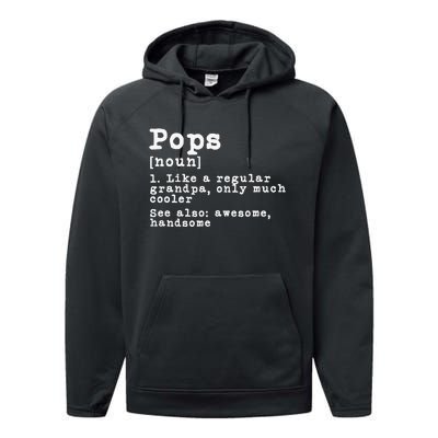 Pops Definition Grandpa Grandfather Novelty Performance Fleece Hoodie