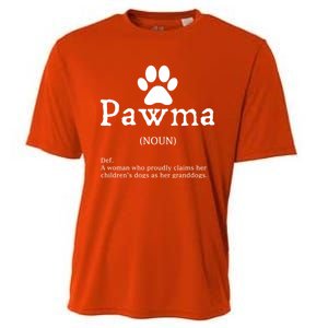 Pawma Definition Gift Funny Grandma Of Dogs Or Granddogs Funny Gift Cooling Performance Crew T-Shirt