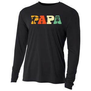 Papa Disc Golf Lover Frisbee Golfing Dad Father Sports Gifts Cooling Performance Long Sleeve Crew