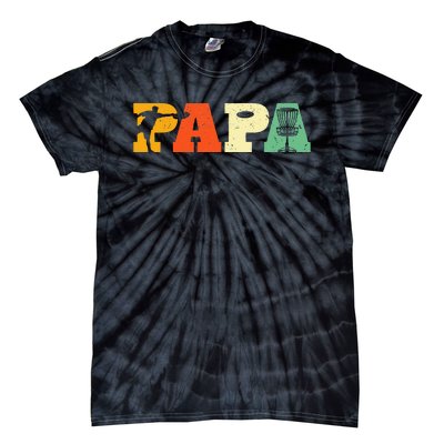 Papa Disc Golf Lover Frisbee Golfing Dad Father Sports Gifts Tie-Dye T-Shirt