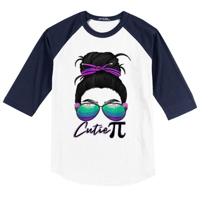 Pi Day Girl Wo Funny Math Teacher Cutie Pi Baseball Sleeve Shirt