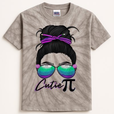 Pi Day Girl Wo Funny Math Teacher Cutie Pi Kids Tie-Dye T-Shirt