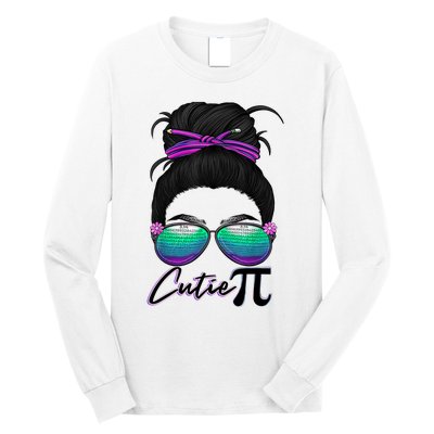 Pi Day Girl Wo Funny Math Teacher Cutie Pi Long Sleeve Shirt