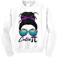 Pi Day Girl Wo Funny Math Teacher Cutie Pi Kids Sweatshirt