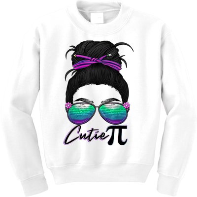 Pi Day Girl Wo Funny Math Teacher Cutie Pi Kids Sweatshirt