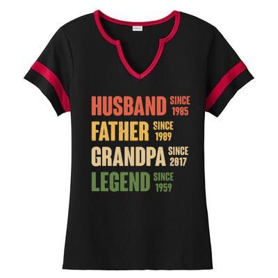 Personalized Dad Grandpa Gift Fathers Day Custom Ladies Halftime Notch Neck Tee