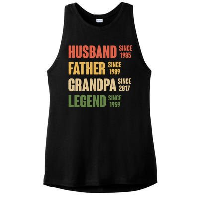 Personalized Dad Grandpa Gift Fathers Day Custom Ladies PosiCharge Tri-Blend Wicking Tank