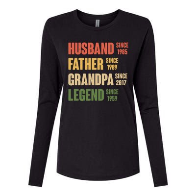 Personalized Dad Grandpa Gift Fathers Day Custom Womens Cotton Relaxed Long Sleeve T-Shirt