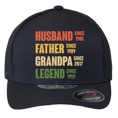 Personalized Dad Grandpa Gift Fathers Day Custom Flexfit Unipanel Trucker Cap