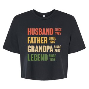 Personalized Dad Grandpa Gift Fathers Day Custom Bella+Canvas Jersey Crop Tee