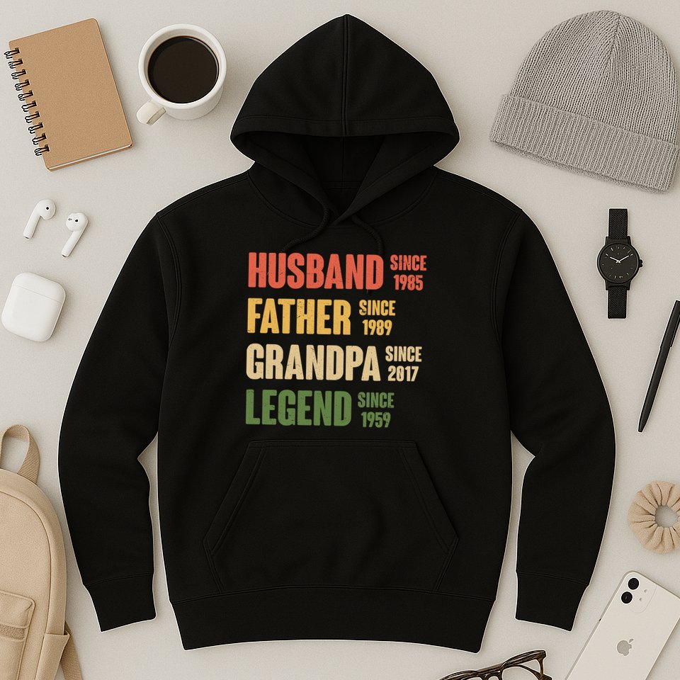 Personalized Dad Grandpa Gift Fathers Day Custom Hoodie