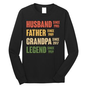 Personalized Dad Grandpa Gift Fathers Day Custom Long Sleeve Shirt