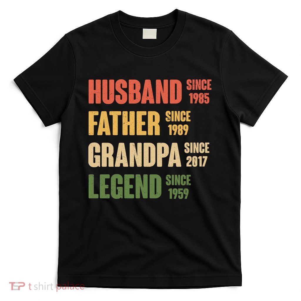 Personalized Dad Grandpa Gift Fathers Day Custom T-Shirt