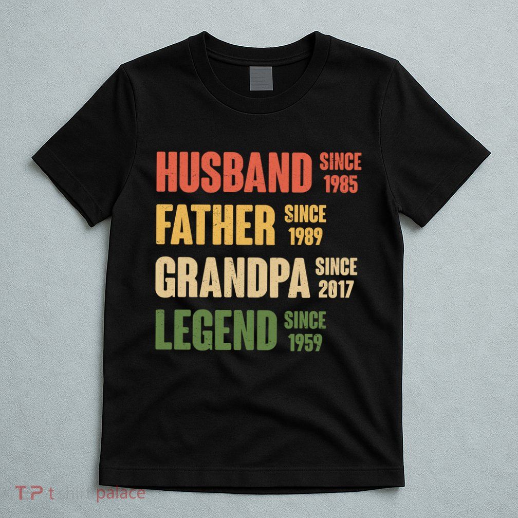 Personalized Dad Grandpa Gift Fathers Day Custom T-Shirt