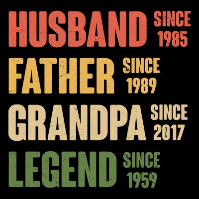 Personalized Dad Grandpa Gift Fathers Day Custom T-Shirt